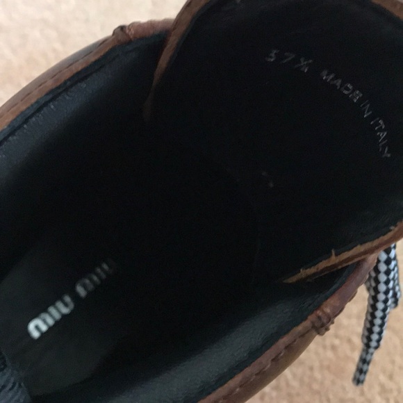 ⭐️HOST PICK⭐️ MIU MIU Leather Combat Boots - Picture 8 of 10